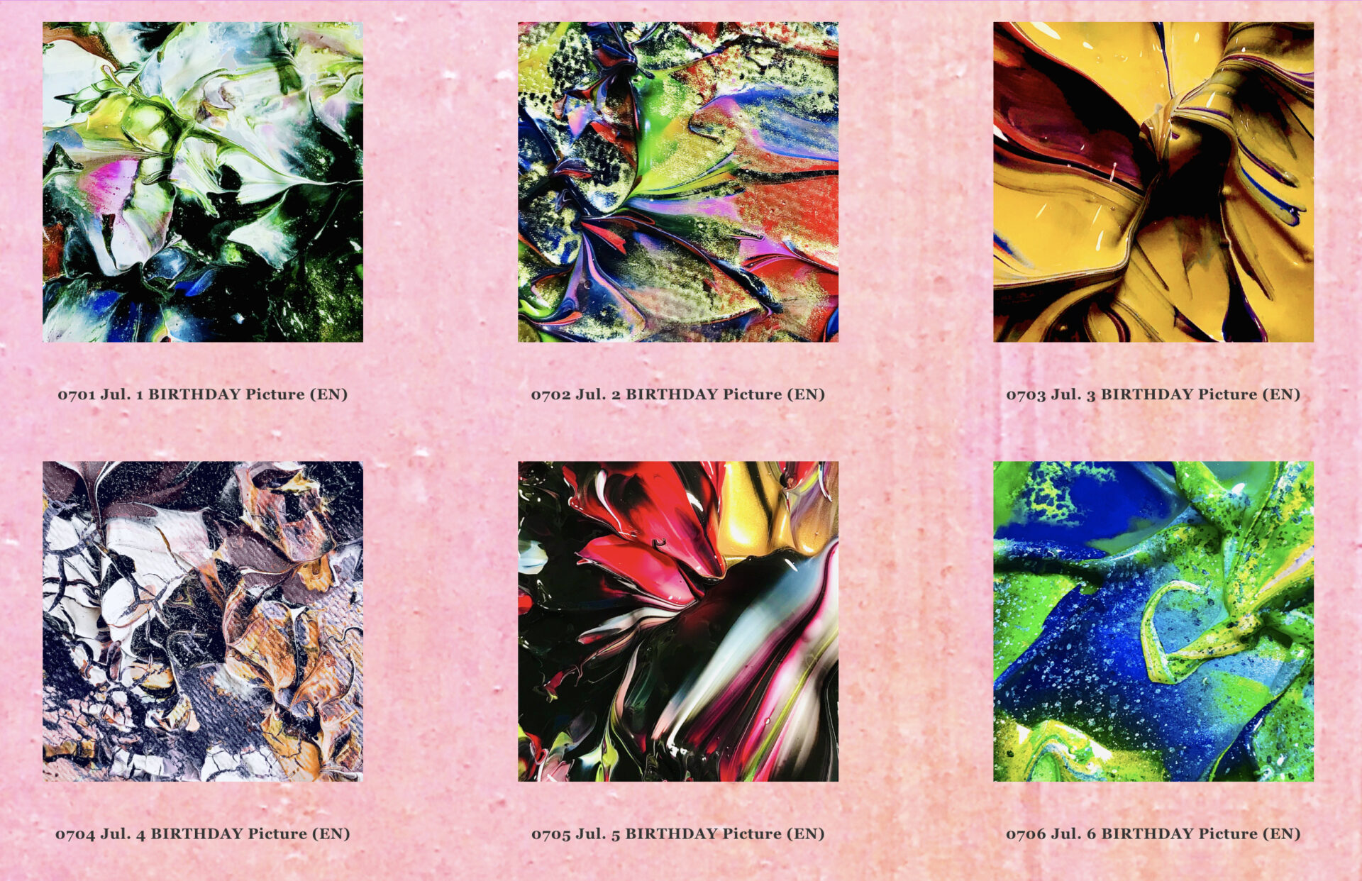 ＜2月1日リリース＞7~12月 バースデーミュージック&ピクチャー366